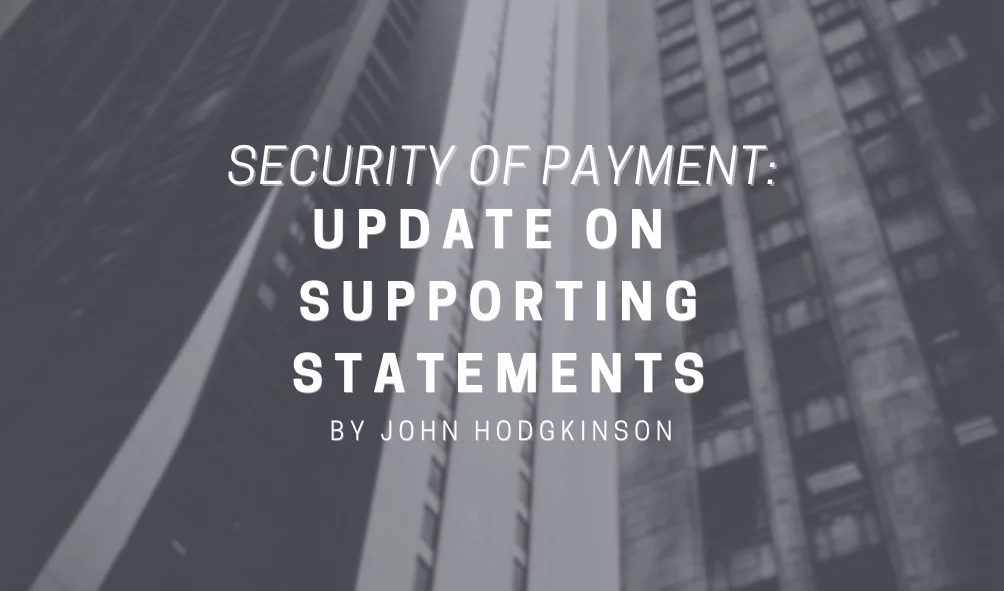 SOPA: Update on Supporting Statements