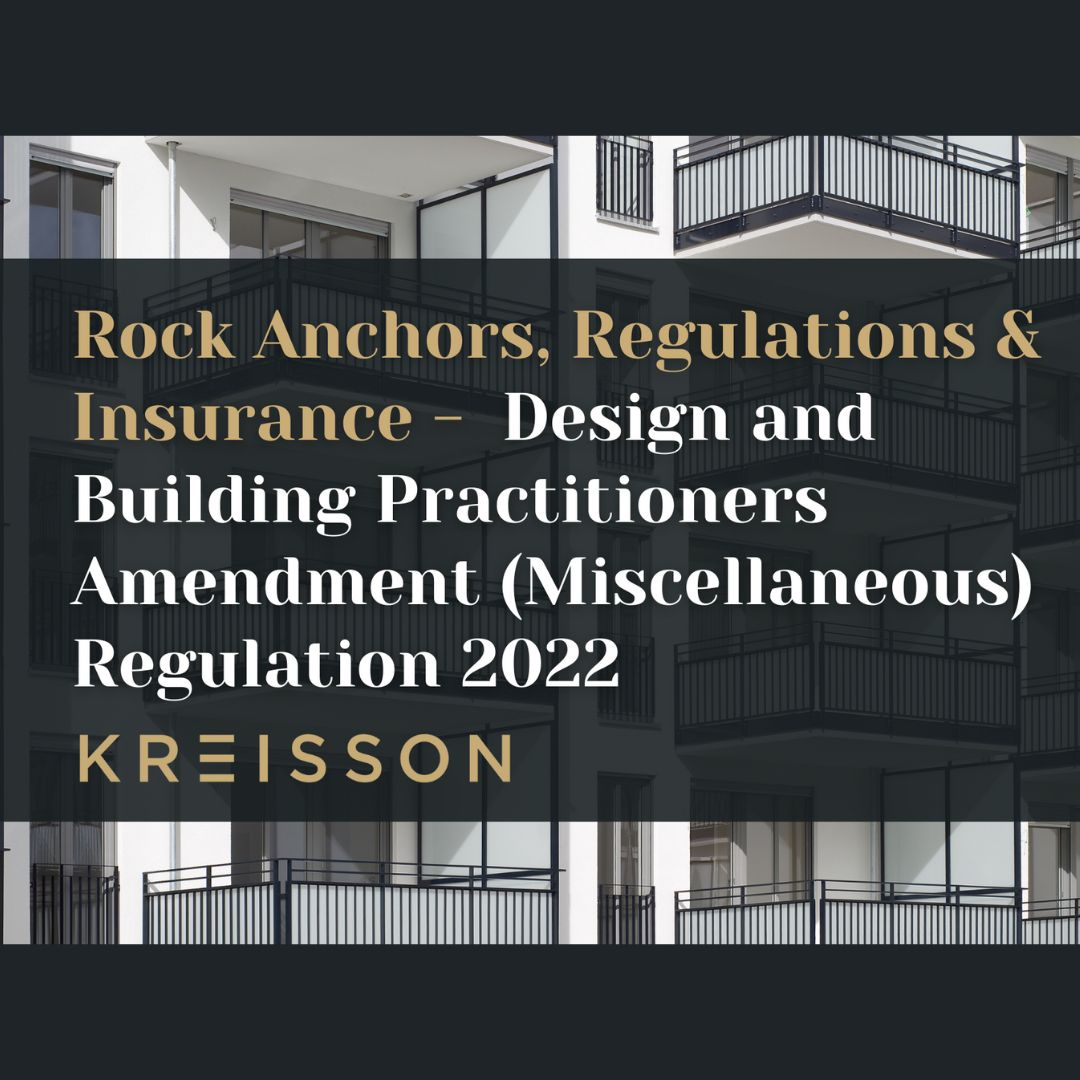 Rock Anchors, Regulations & Insurance Design and Building